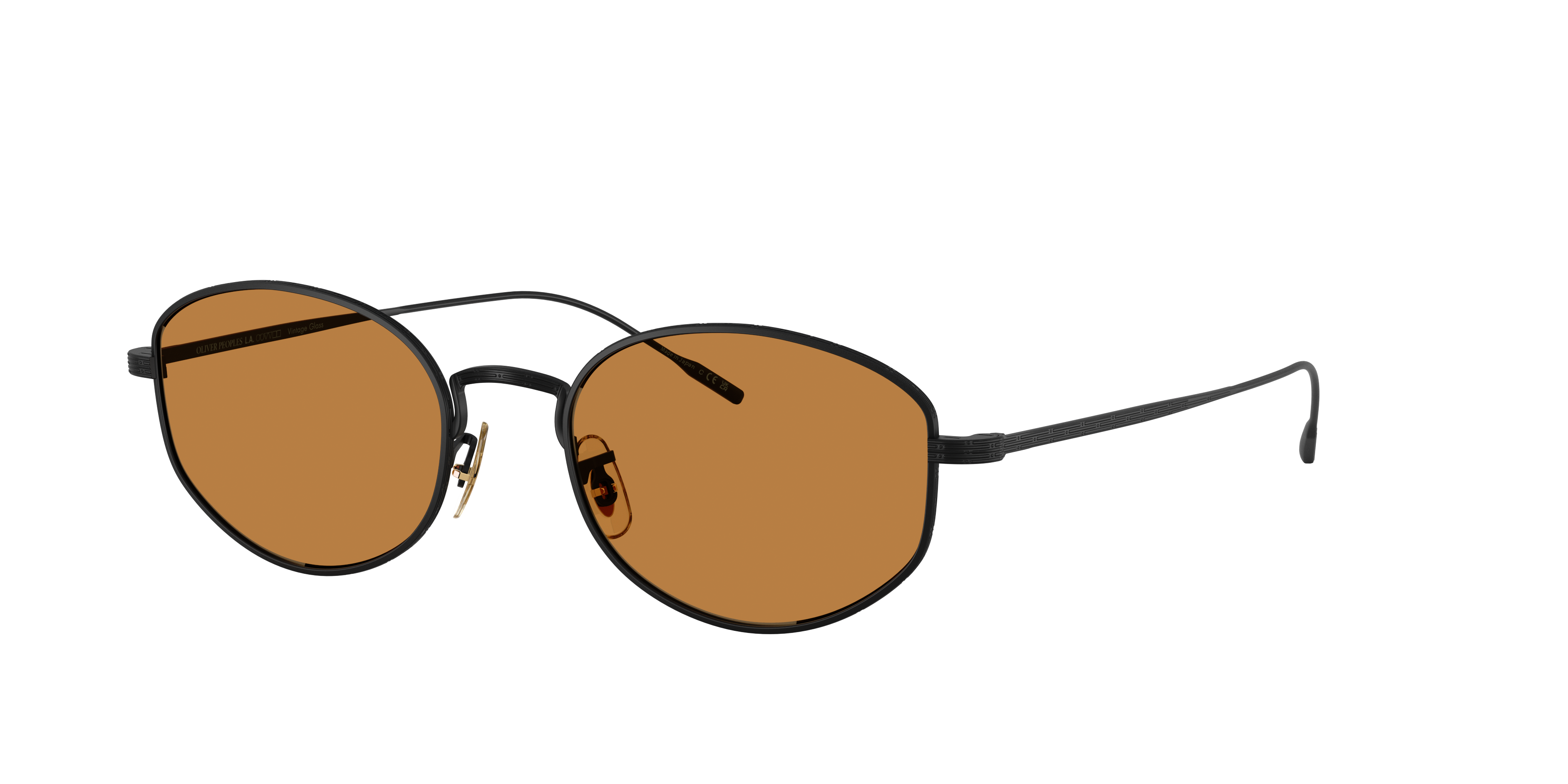 Oliver Peoples Unisex Sunglass Estra -  Frame color: Matte Black, Lens color: Cognac