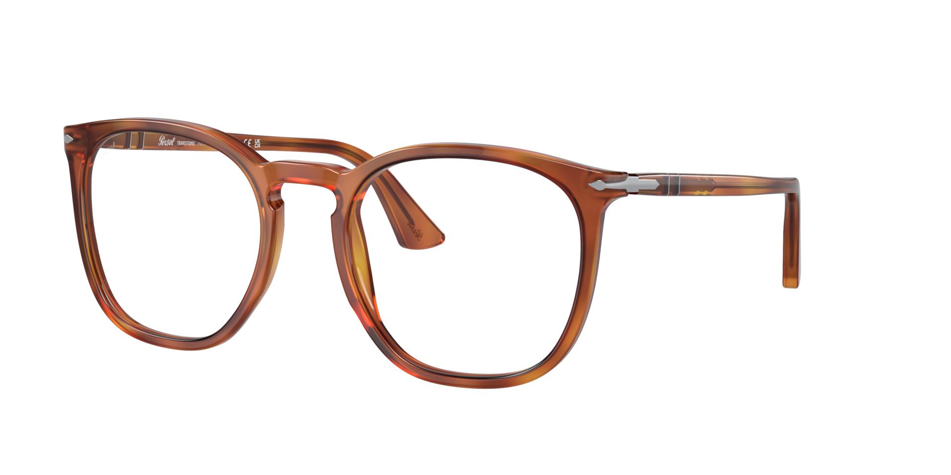 Persol Unisex Sunglass PO3316S - Transitions® -  Frame color: Terra Di Siena, Lens color: Transitions 8 Green