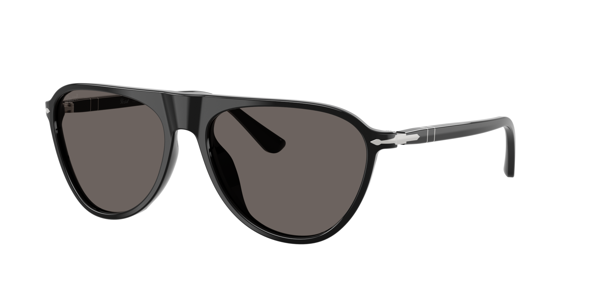 Persol Mann Sunglass PO3404S - Rahmenfarbe: Schwarz, Linsenfarbe: Dunkelgrau