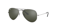 Ray-Ban Aviator Mirror XL (58 - 14) with Grey lenses and Silver