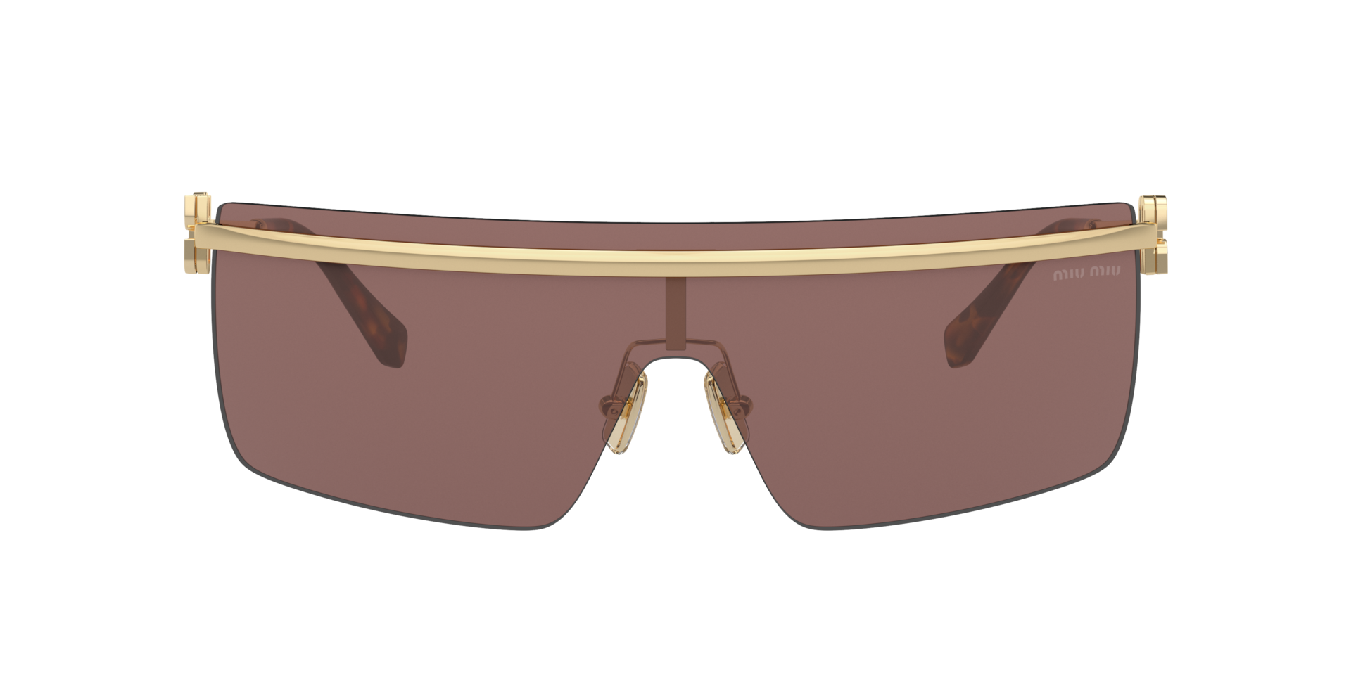 Miu Miu MU 50ZS XXL (0 - 142) with Brown lenses and Gold frame