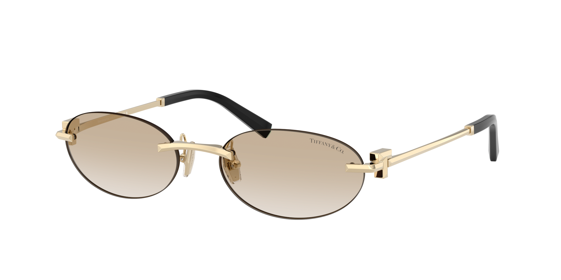 Tiffany Co Unisex Sunglass TF3119D - Couleur du Monture Or Ple Couleur de Lentille Gris clair dgrad neutre 400 €