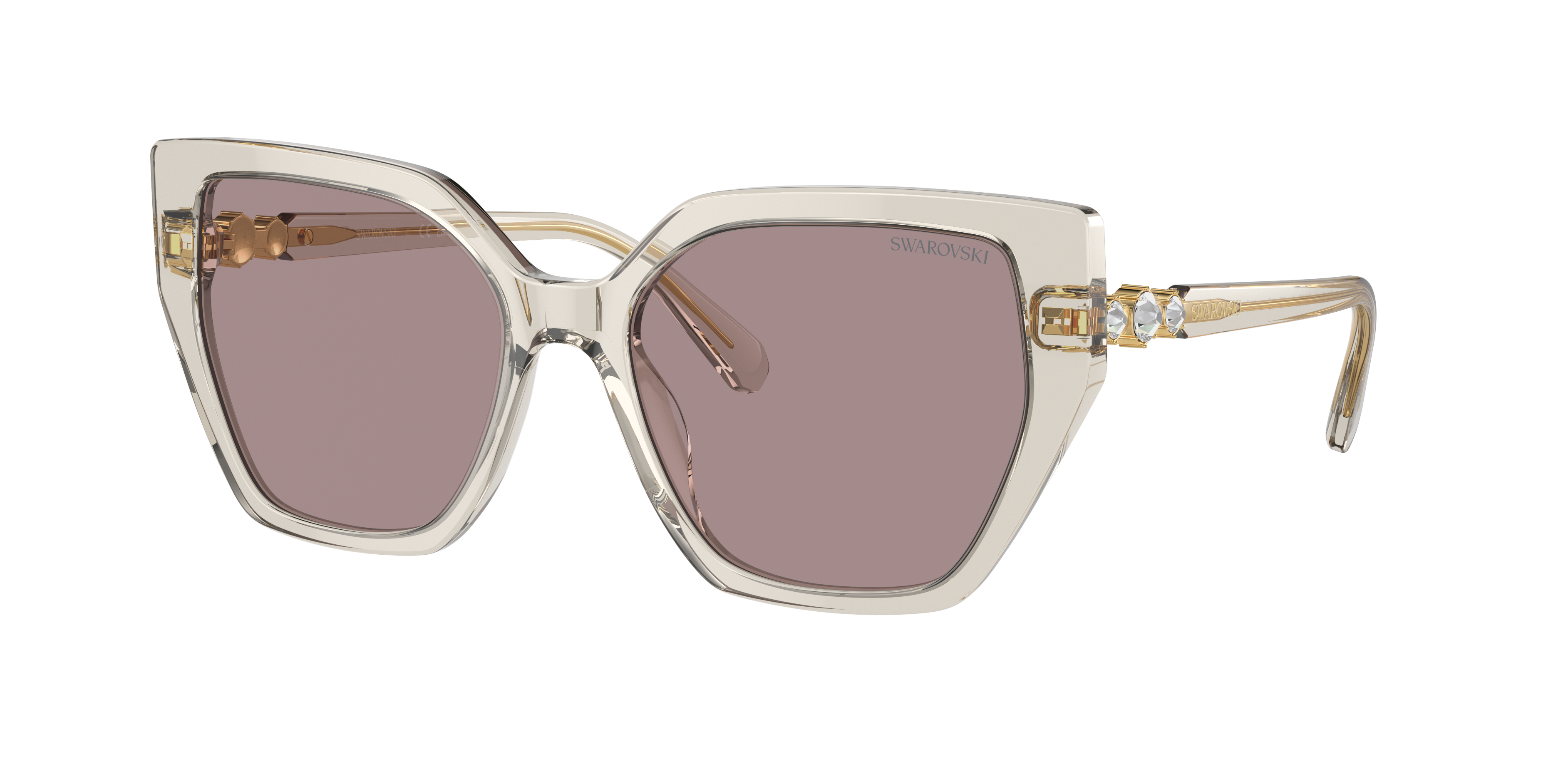 スワロフスキー Swarovski SK6016 M (56 - 18) with Violet lenses and Beige frame