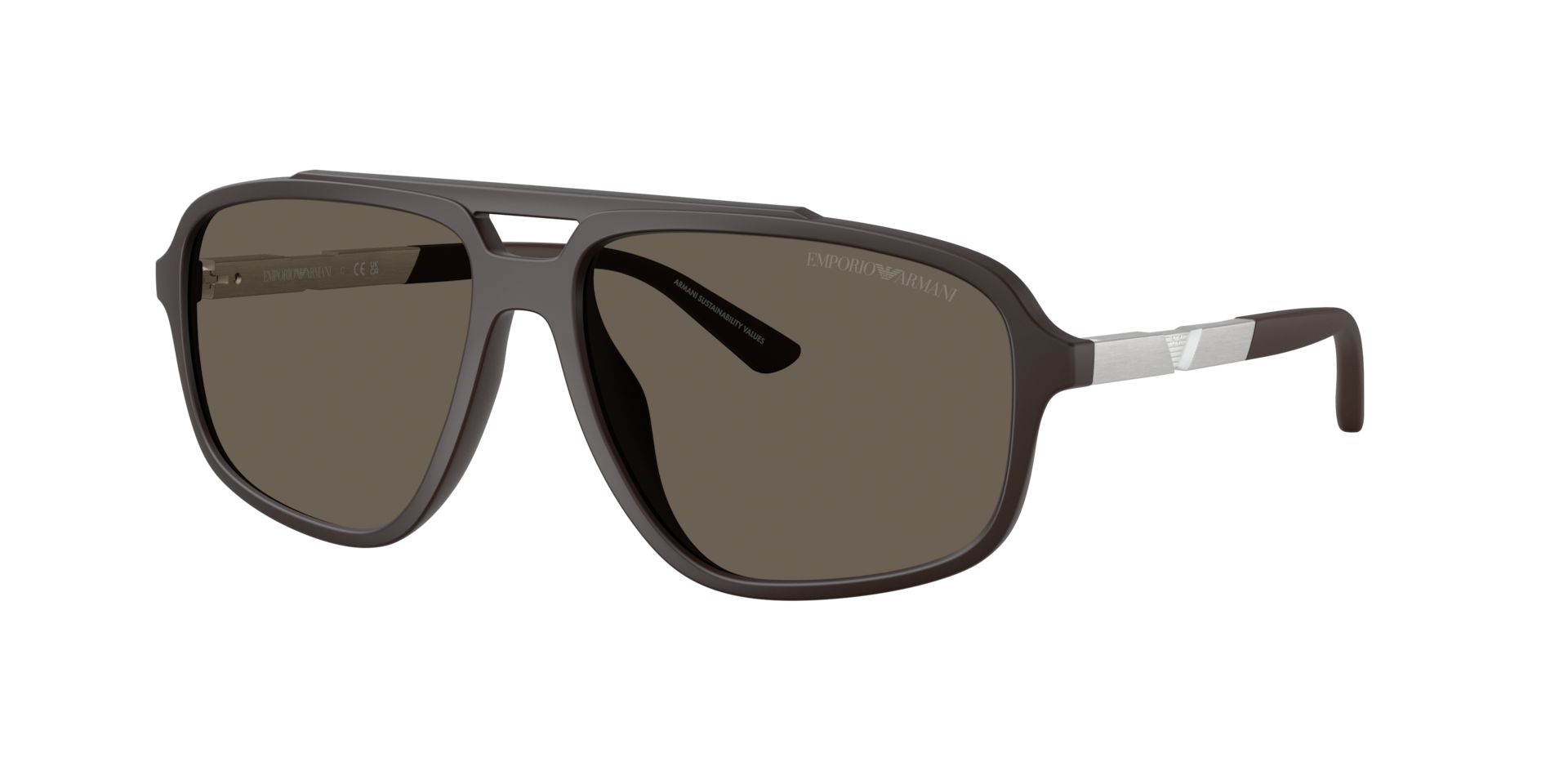 Emporio Armani Man Sunglass EA4236U -  Frame color: Dark Brown, Lens color: Brown