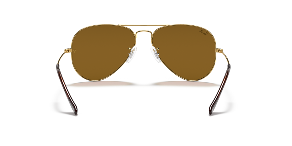 Ray-Ban Aviator Classic XL (58 - 14) with Brown lenses and Gold