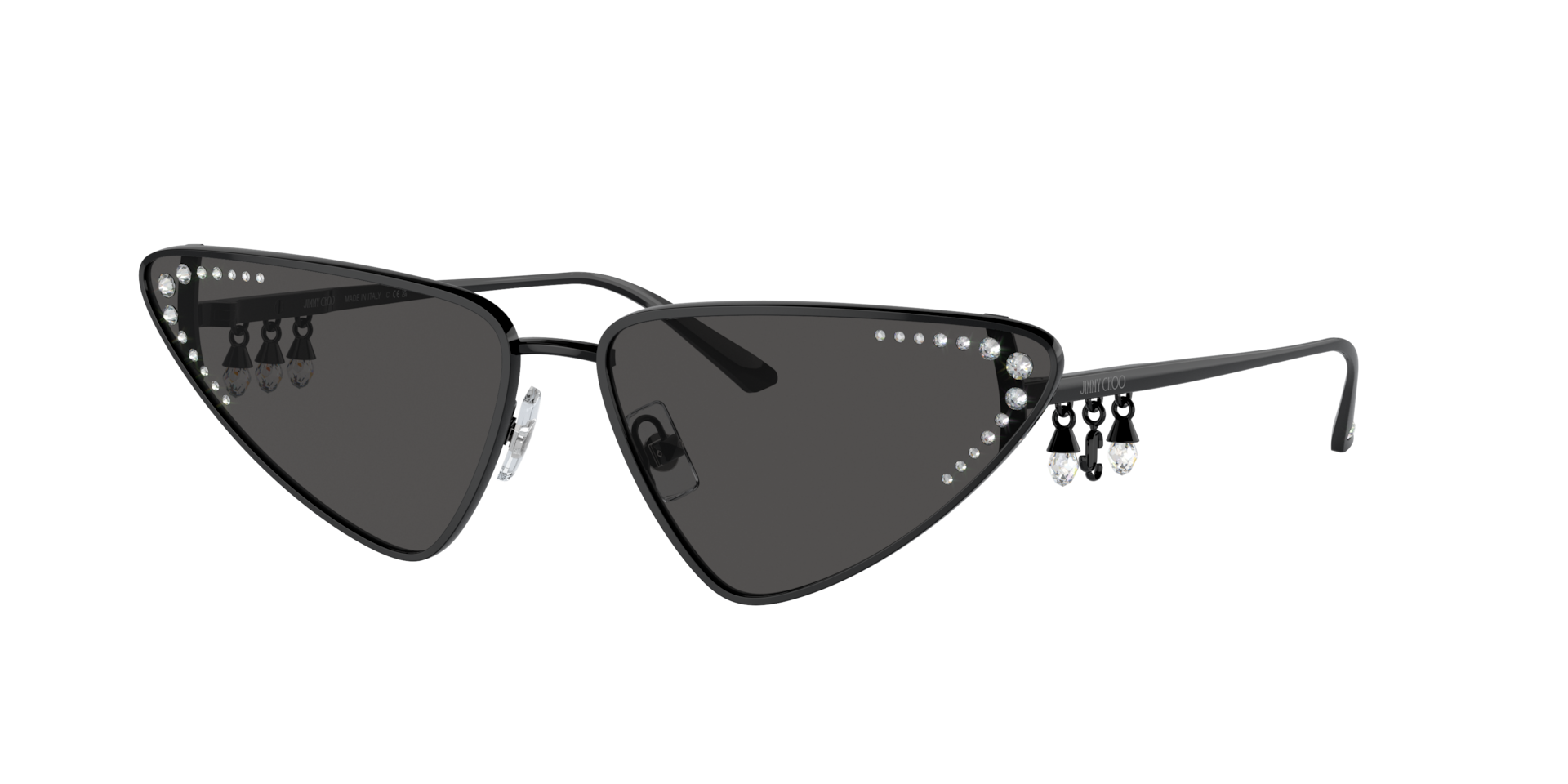 Jimmy Choo Femme Sunglass JC4001B - Couleur du Monture: Noir, Couleur de Lentille: Gris foncé