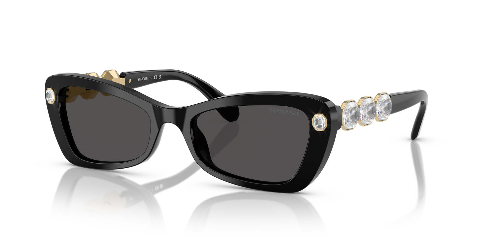 Swarovski SK6033 M (54 - 19) with Grey lenses and Black frame