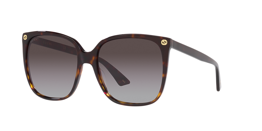 Gucci GG0022S L (57 - 18) with Brown lenses and Tortoise frame