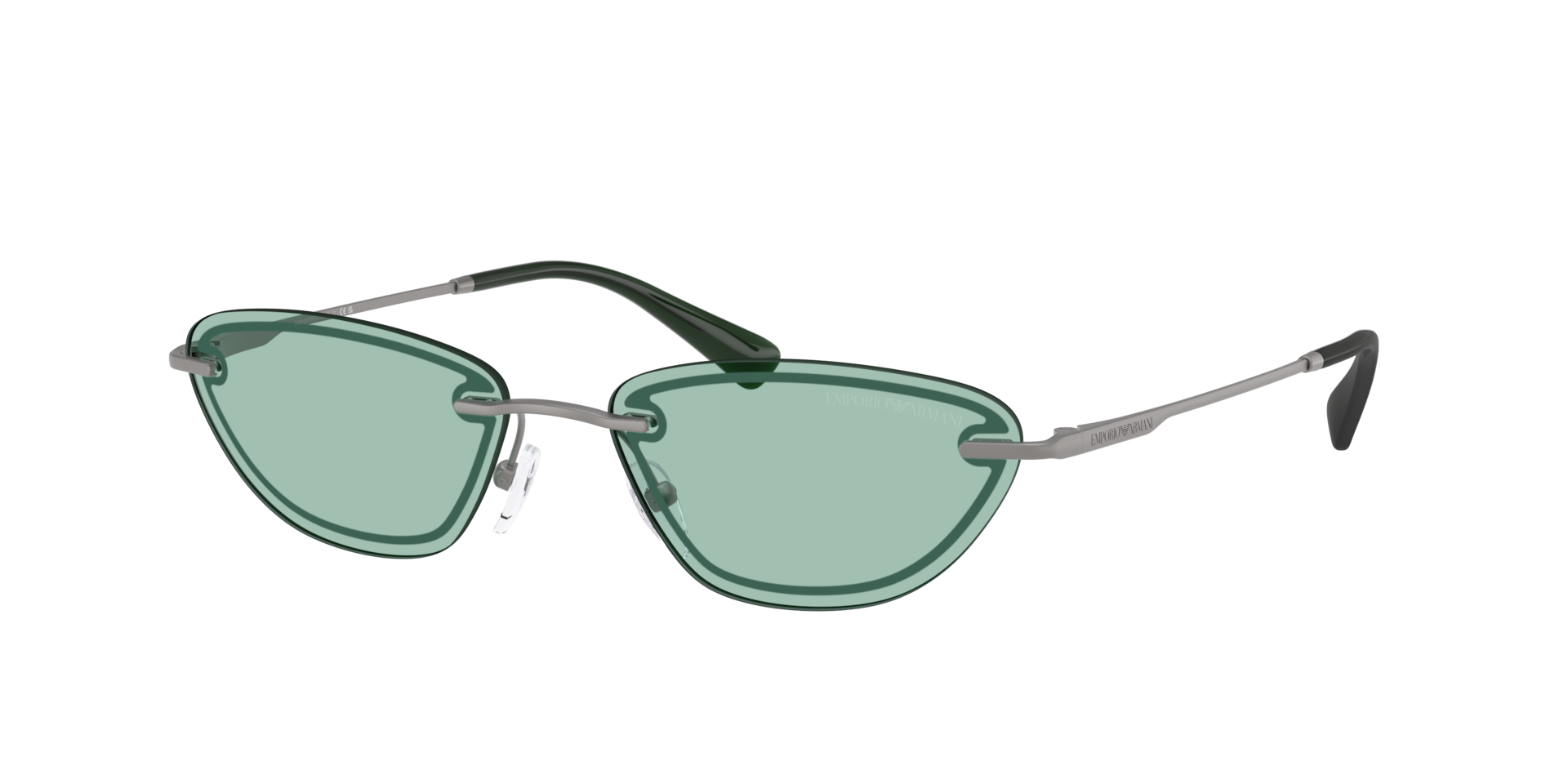 Emporio Armani Damen Grün Frau Sunglass Ea2158 - Rahmenfarbe: Matt Gunmetal, Linsenfarbe: