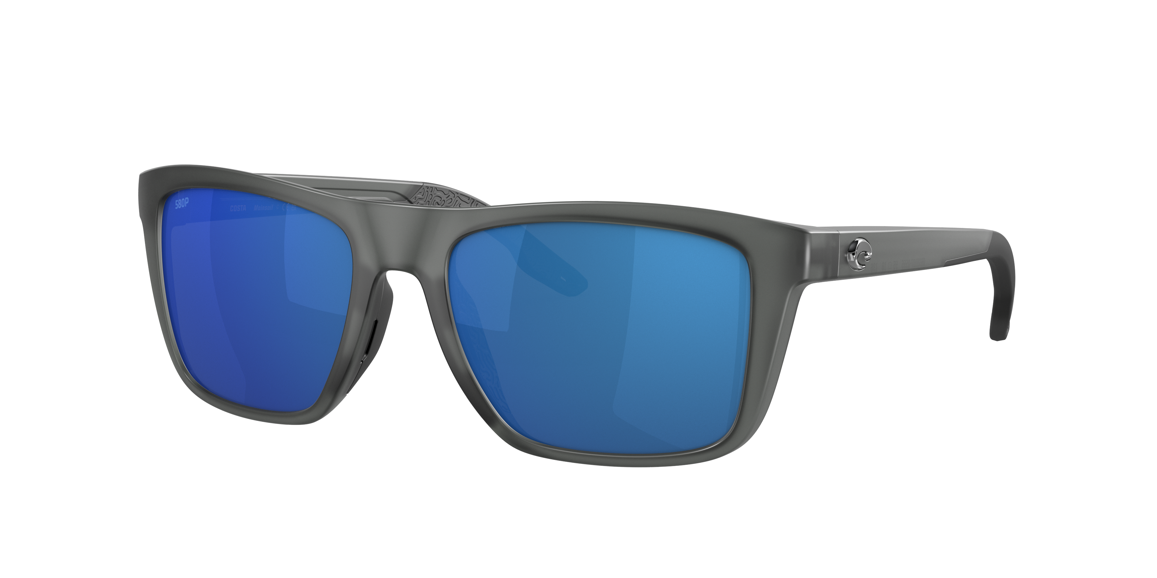 Costa Man Sunglass Mainsail -  Frame color: Gray Crystal, Lens color: Blue Mirror
