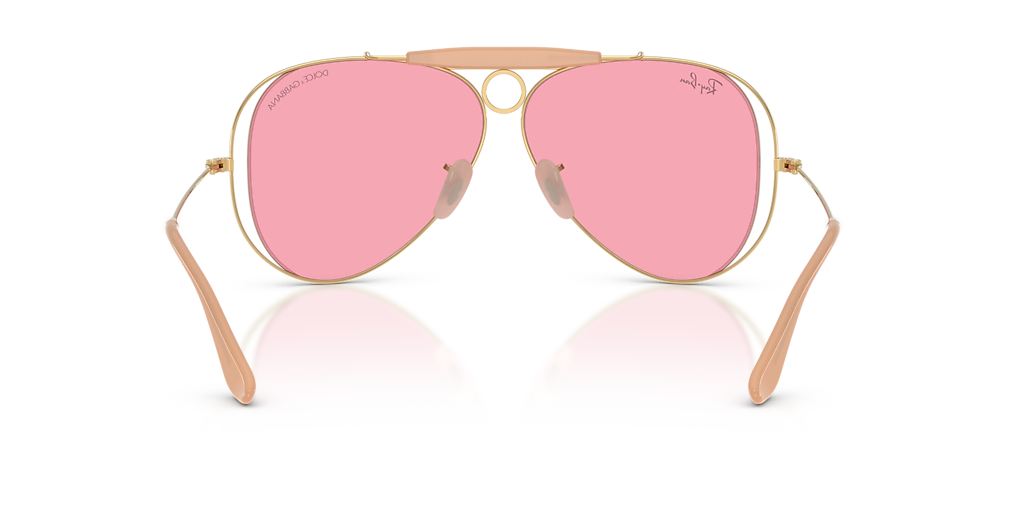 Ray-Ban B&L アビエーター サングラス ピンク系 ボシュロム Ray-Ban The Shooter By Dolce&Gabbana XL (58 - 09) with Pink lenses