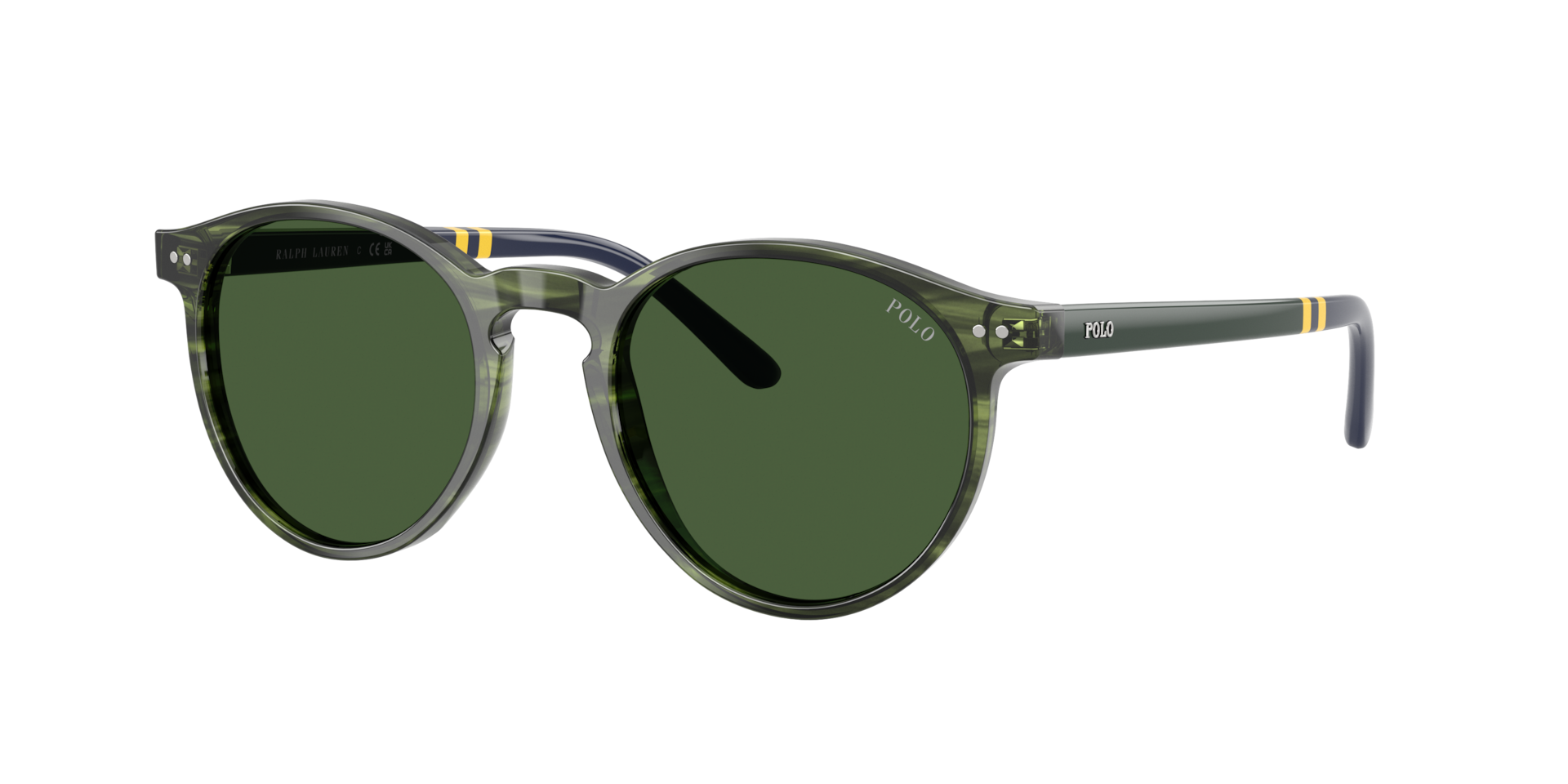 Polo Ralph Lauren Homme Sunglass PH4236 - Couleur du Monture: Havana rayé Vert, Couleur de Lentille: Vert bouteille