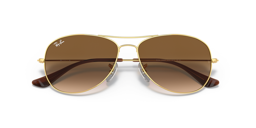 Ray-Ban Cockpit XL (59 - 14) with Brown lenses and Gold frame