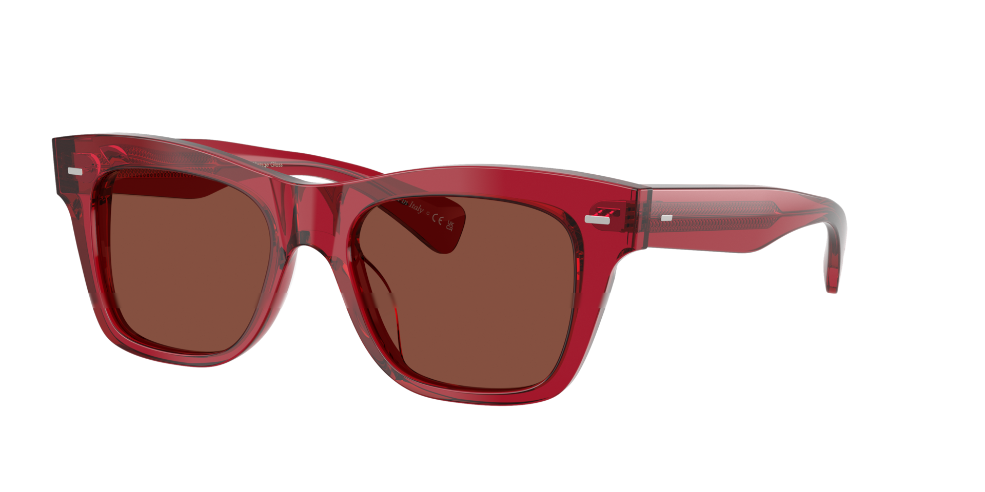 Oliver Peoples Frau Sunglass OV5542SU Ms. Oliver - Rahmenfarbe: Translucent Rust, Linsenfarbe: Burgunderrot