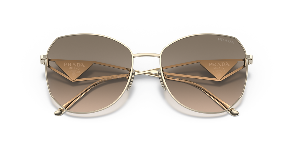 Prada butterfly sunglasses spr57y pale gold brown lens Side Logo Butterfly Lens Sunglasses | PRADA – Marissa  main image 4
