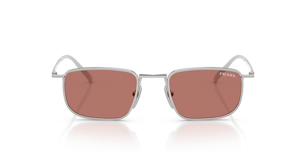 Prada PR D52S M (49 - 20) with Red lenses and Silver frame