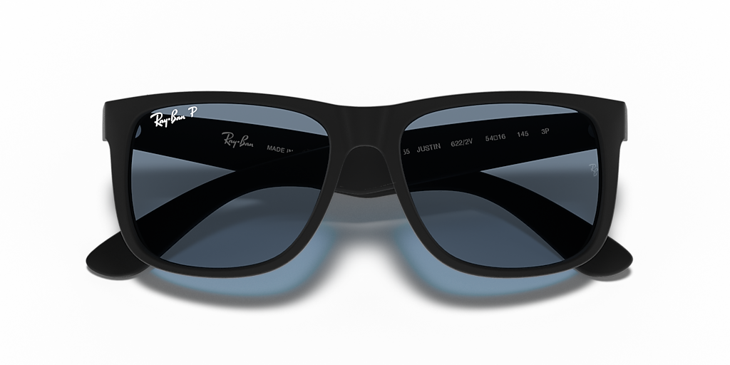 Ray-Ban Justin Classic S (54 - 16) with Blue lenses and Black