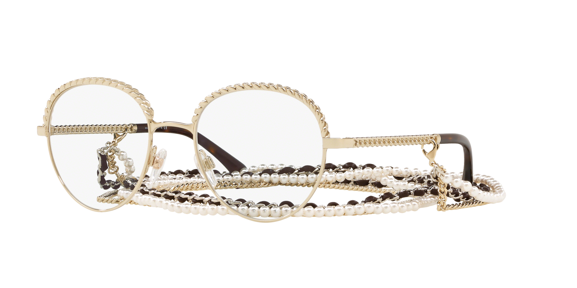 正規品CHANEL眼鏡 Chanel CH2184 S (50 - 19) with Transparent lenses and Gold frame