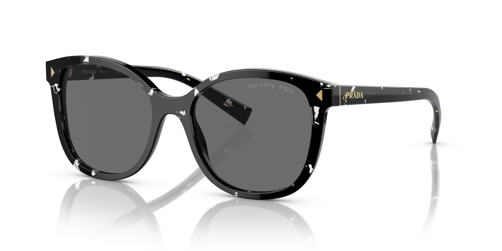 Prada PR 22ZS S (53 - 17) with Transparent lenses and Black frame