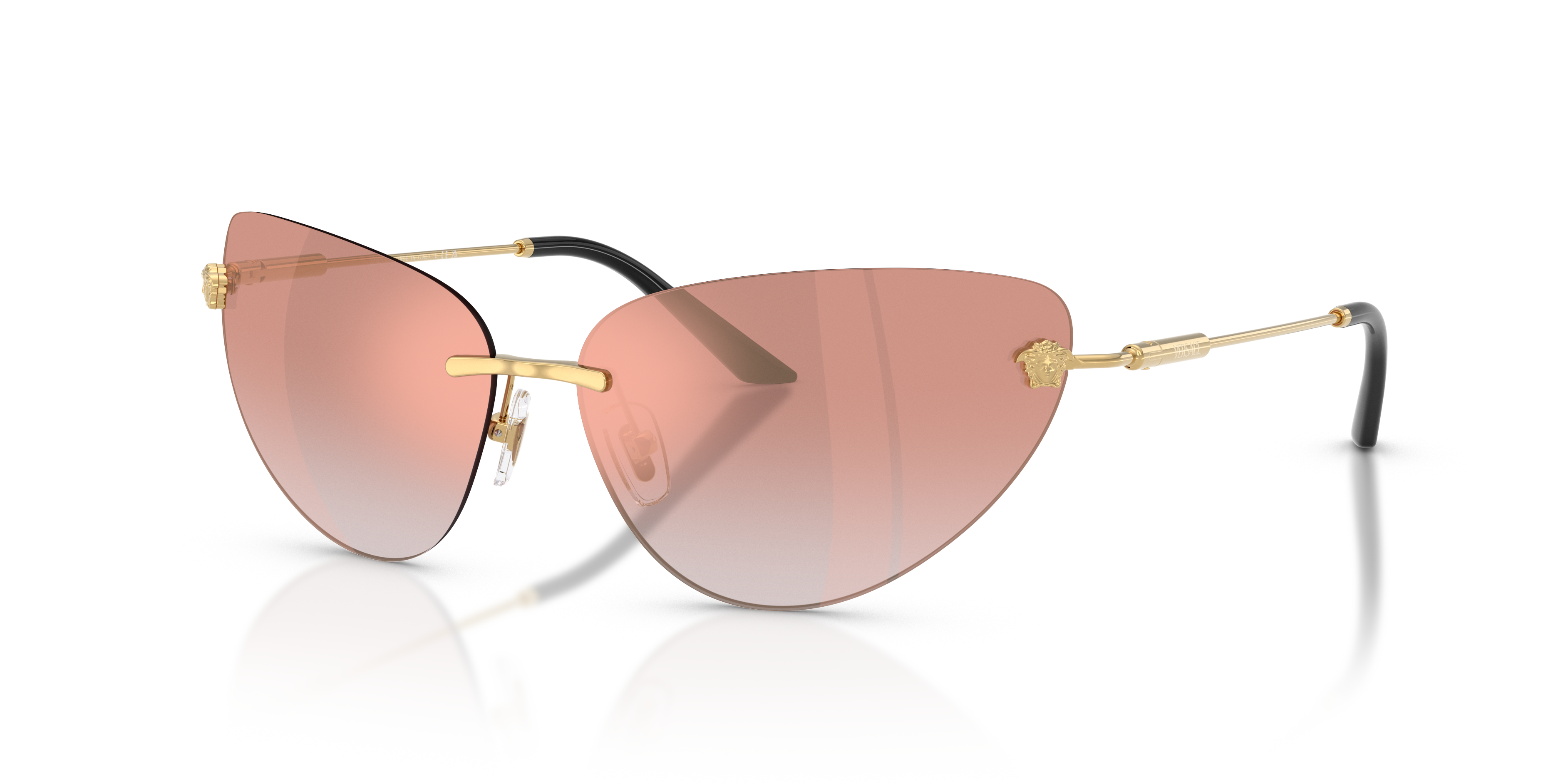Versace VE2281 XXL (64 - 13) with Pink lenses and Gold frame