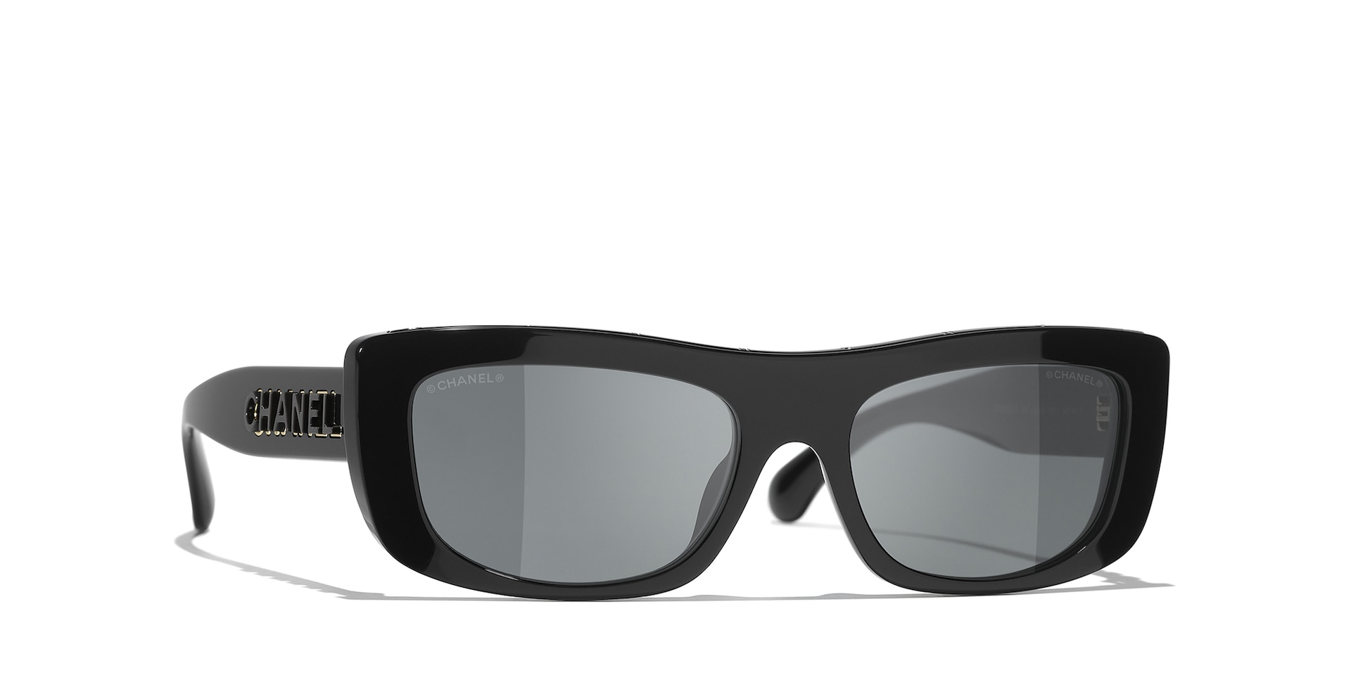 Chanel , Sunglasses, Female, Black, 56 Mm, Rectangle Sunglasses - Image 2