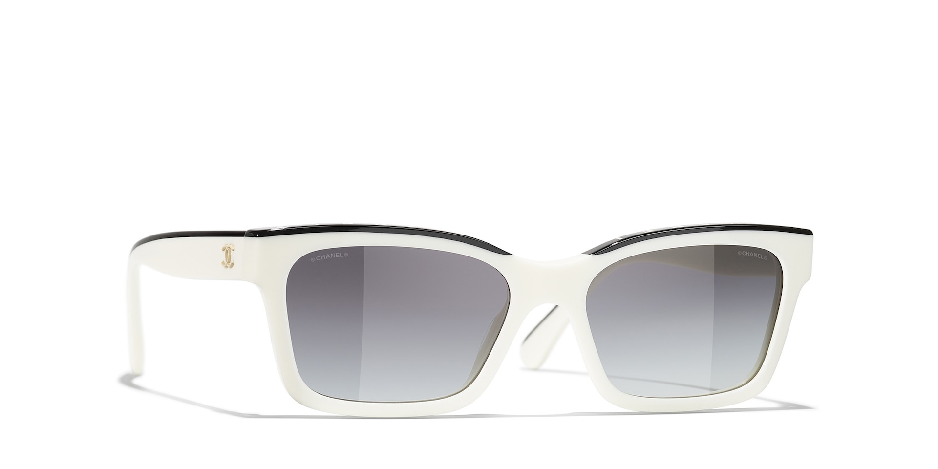 Chanel , Sunglasses, Female, White, 54 Mm, Square Sunglasses - Image 2