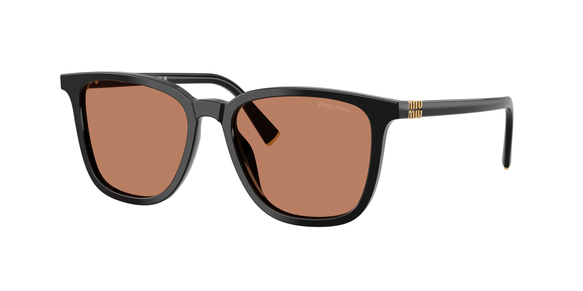 Miu Miu Woman Sunglass MU B03S -  Frame color: Black, Lens color: Brown
