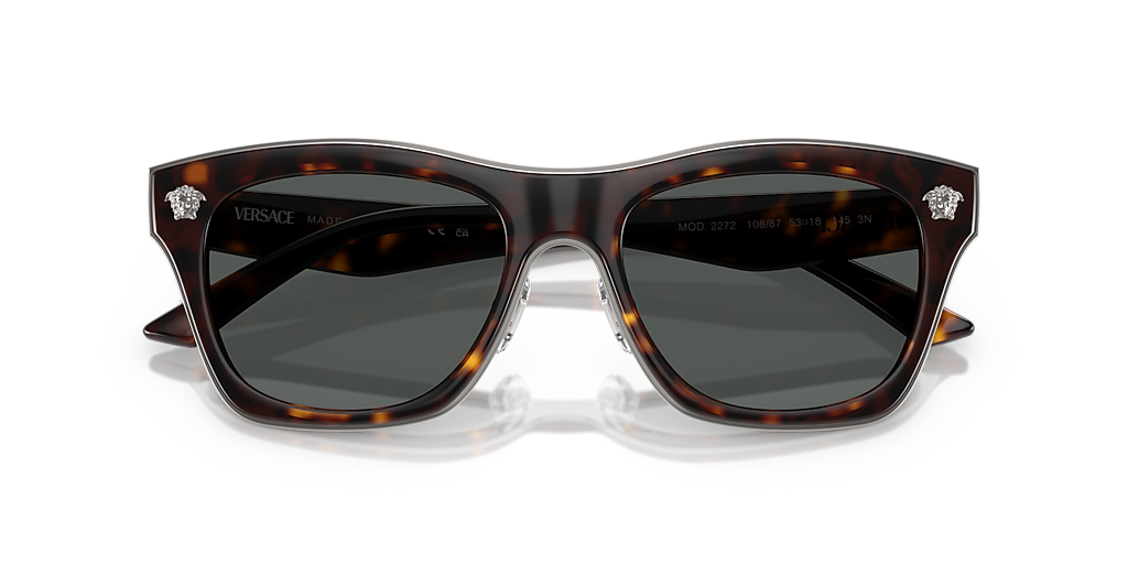 Versace VE2272 M (53 - 18) with Grey lenses and Tortoise frame