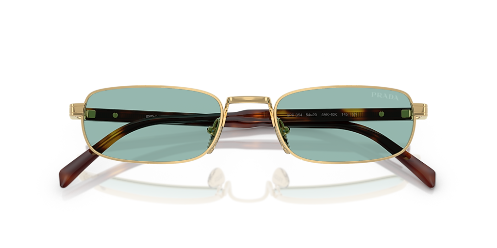 Prada PR B54S M (54 - 20) with Green lenses and Gold frame