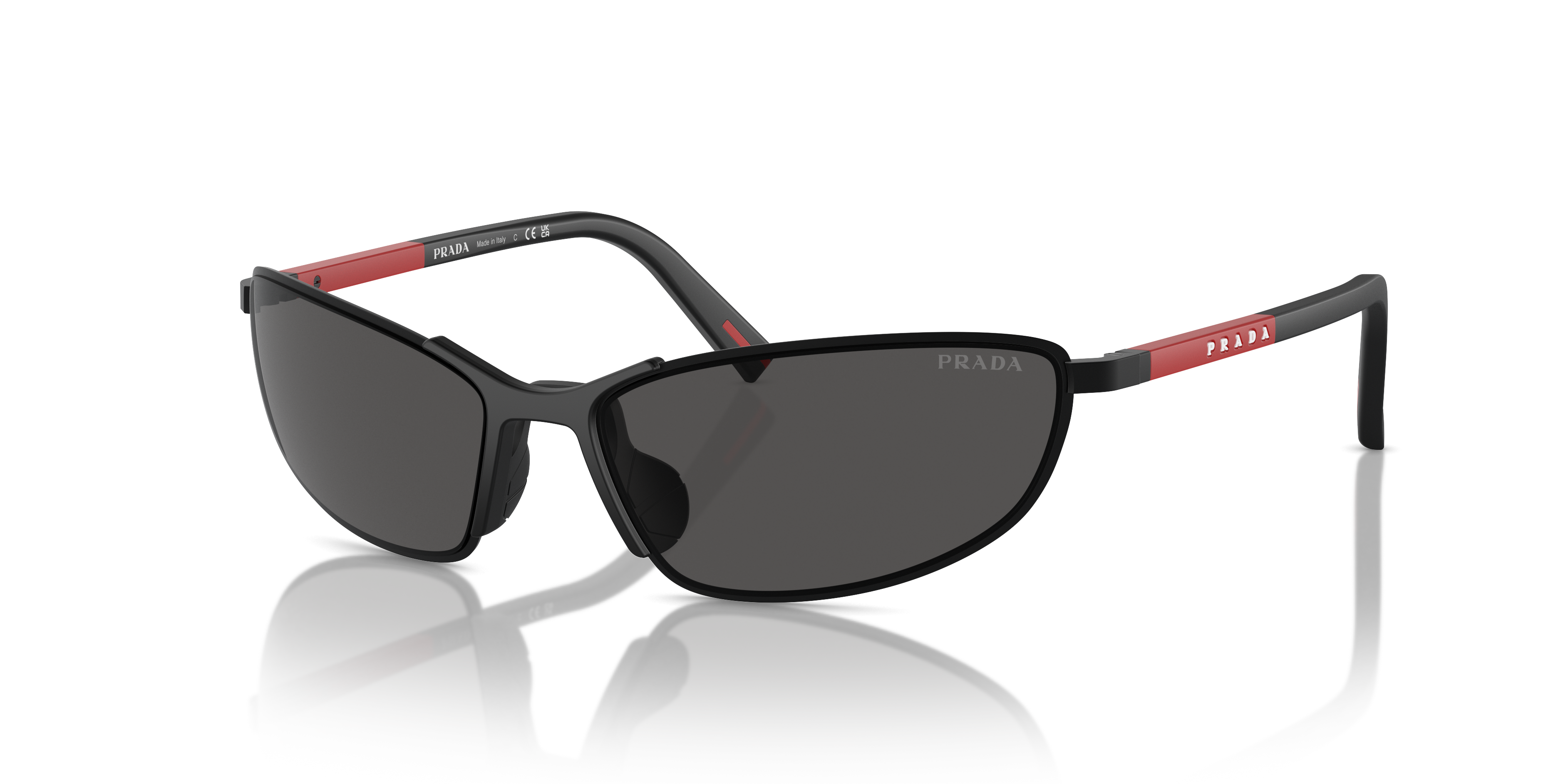 Prada Linea Rossa PS 55ZS L (60 - 17) with Grey lenses and Black