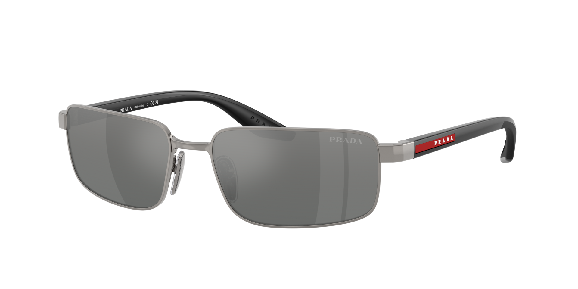 Prada Linea Rossa Man Sunglass PS B54S -  Frame color: Metal Grey, Lens color: Grey/Silver