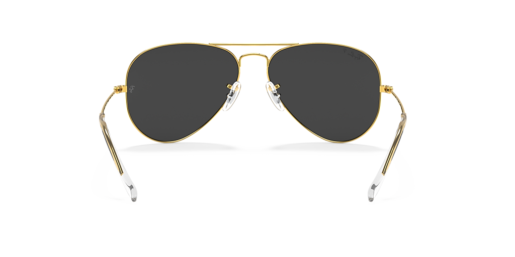 Ray-Ban Aviator Classic XL (58 - 14) with Black lenses and Gold