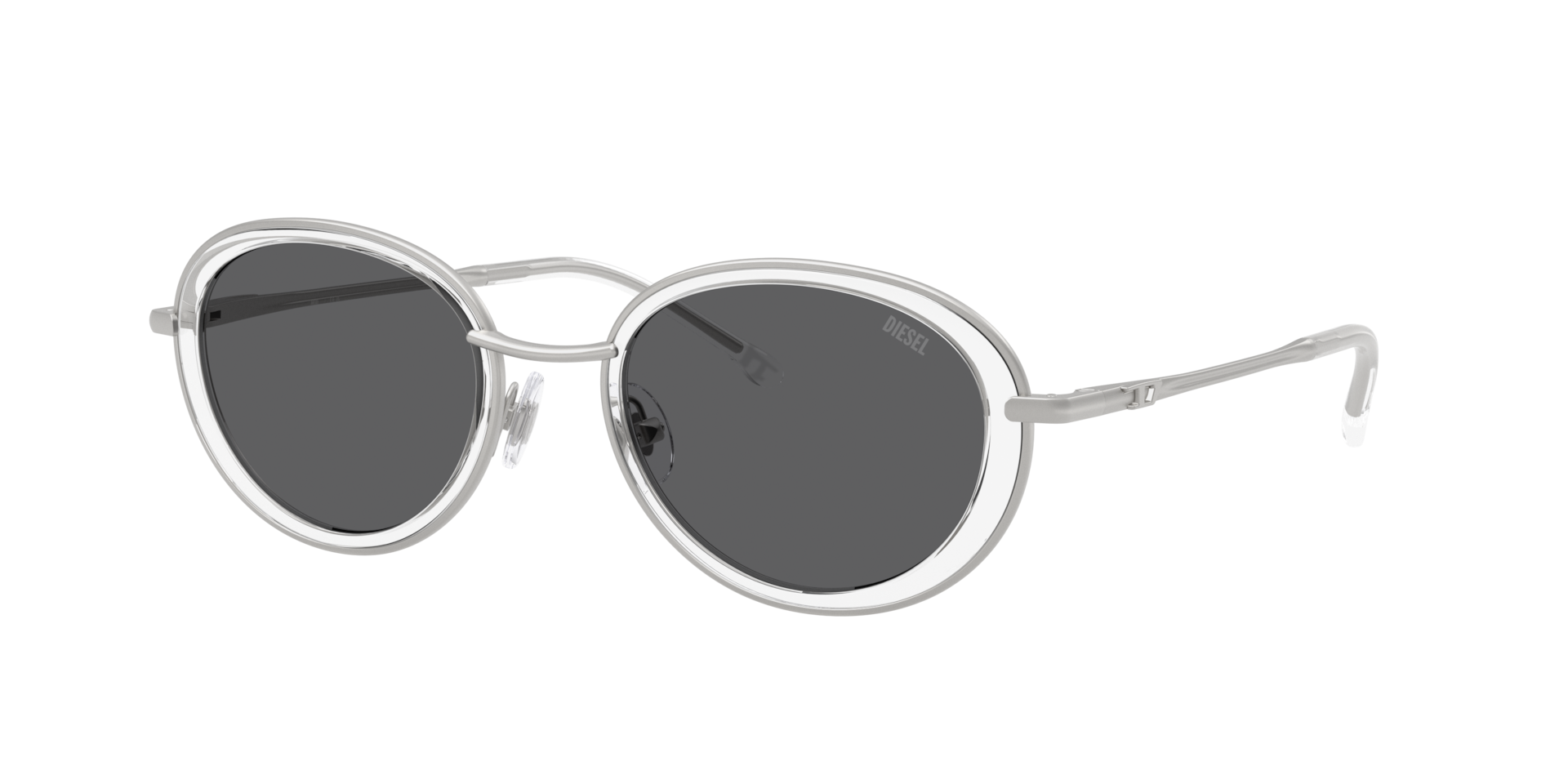 Diesel Unisex Sunglass DL1018 - Rahmenfarbe: Matt Silber, Linsenfarbe: Dunkelgrau