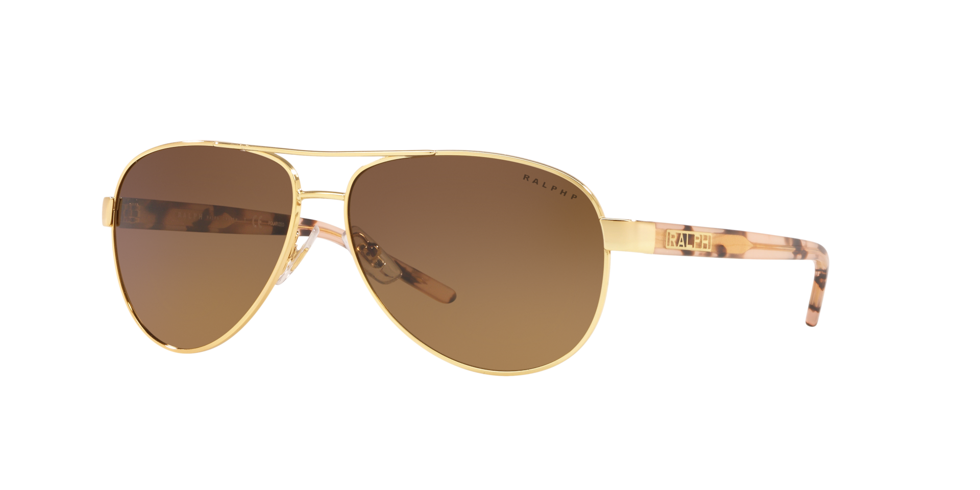 Ralph Femme Sunglass RA4004 - Couleur du Monture Or brillant Couleur de Lentille Marron dgrad Jaune - Polar 129 €