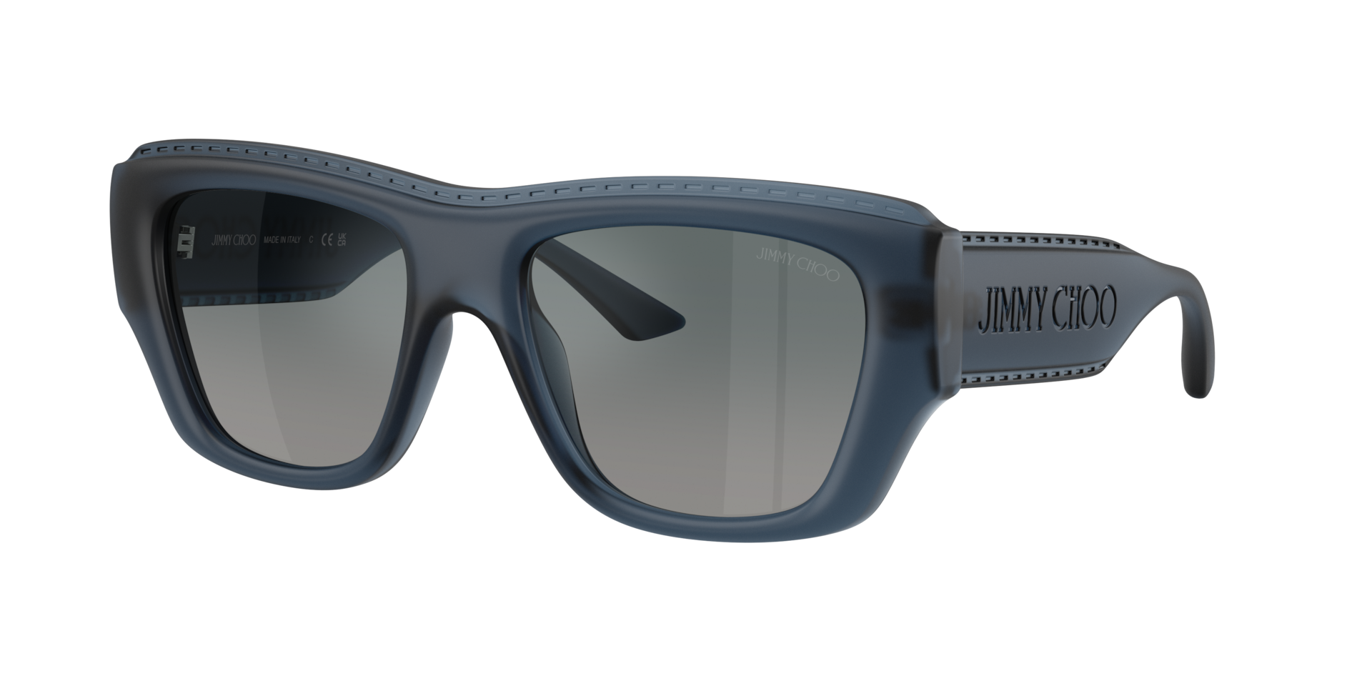Jimmy Choo Frau Sunglass JC6003U - Rahmenfarbe: Marineblau matt transparent, Linsenfarbe: Verlaufstönung Blau