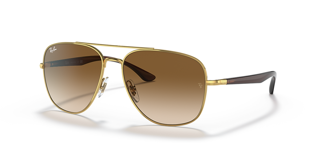 Ray-Ban RB3683 L (56 - 15) with Brown lenses and Gold frame