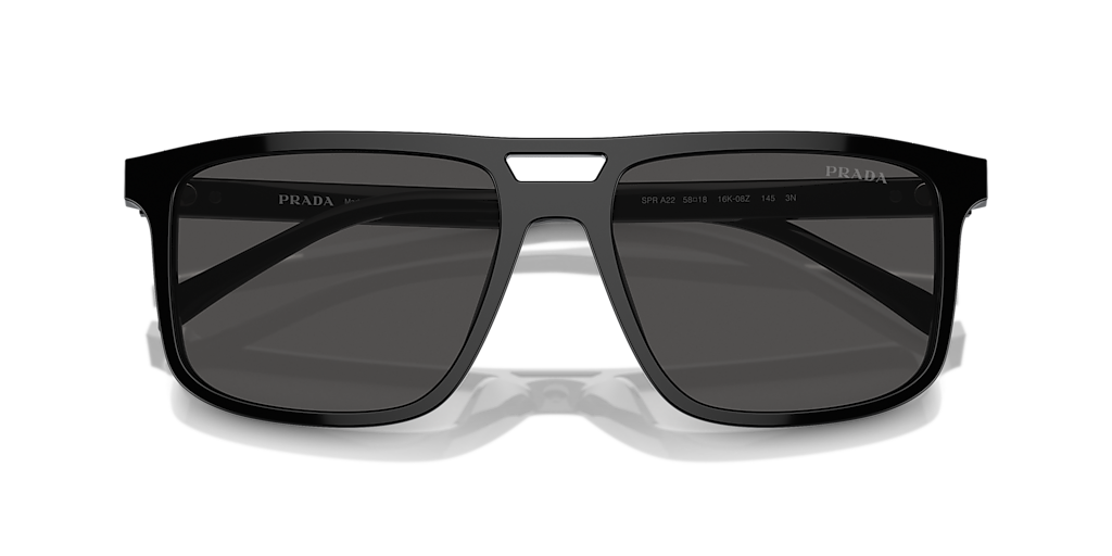 Prada PR A22S XL (58 - 18) with Grey lenses and Black frame