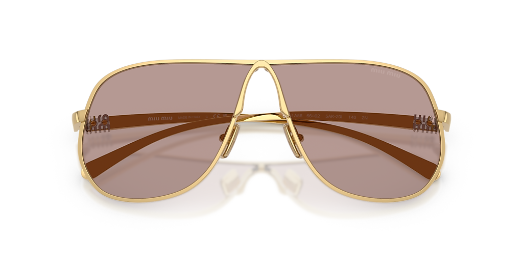 Miu Miu MU A56S L (66 - 02) with Violet lenses and Gold frame