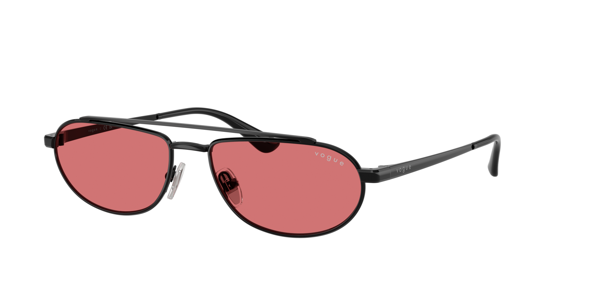 Vogue Eyewear Woman Sunglass VO4371S - Frame color: Black, Lens color: Red Hiper