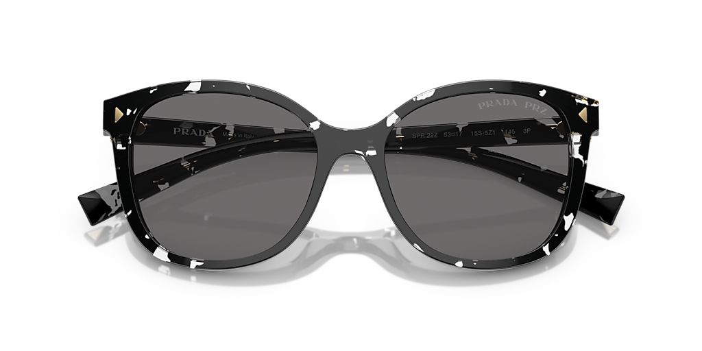Prada PR 22ZS S (53 - 17) with Transparent lenses and Black frame