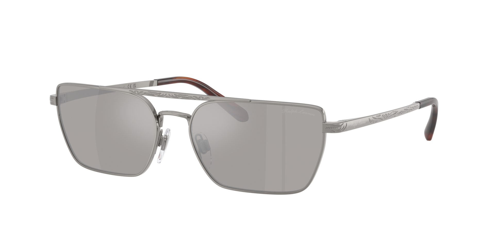 Ralph Lauren Woman Sunglass RL7092 -  Frame color: Shiny Gunmetal, Lens color: Light Gray Mirror Silver
