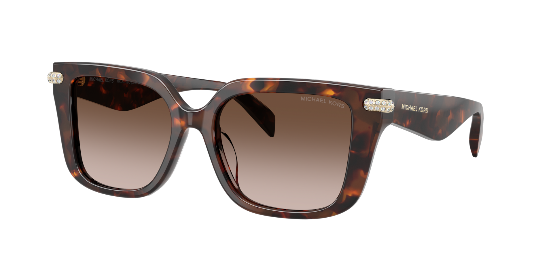 Michael Kors Femme Sunglass Santo Domingo - Couleur du Monture: Écaille de tortue ambré, Couleur de Lentille: Dégradé Smoke