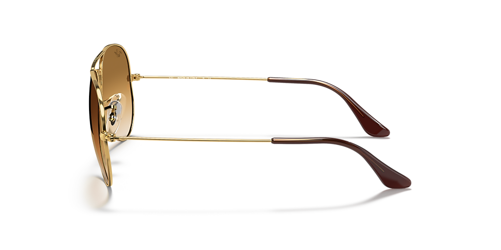 Ray-Ban Aviator Gradient XXL (62 - 14) with Brown lenses and Gold