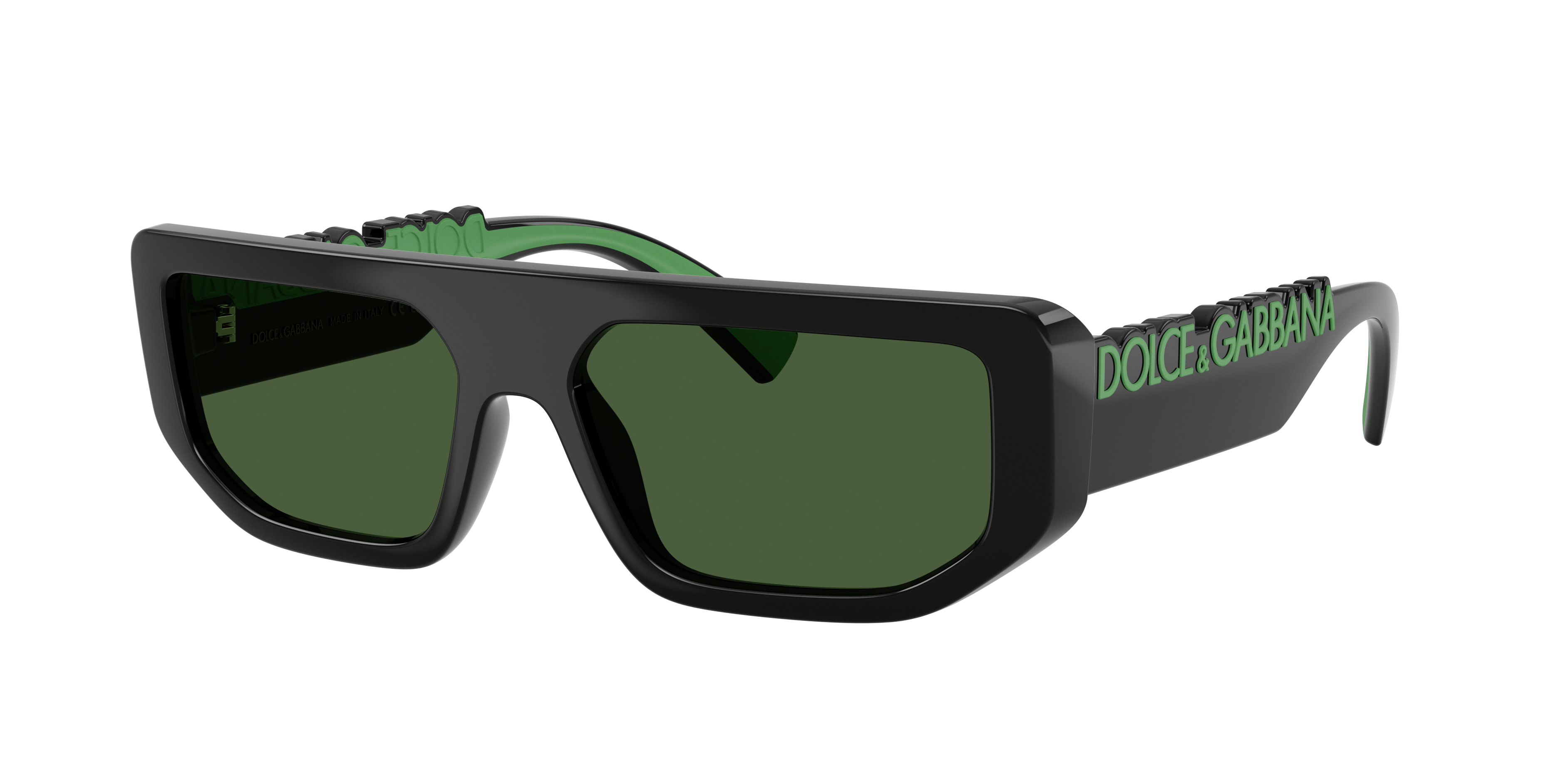 Dolce&Gabbana Unisex Dunkelgrün Sunglass Dg6203 - Rahmenfarbe: Schwarz, Linsenfarbe: