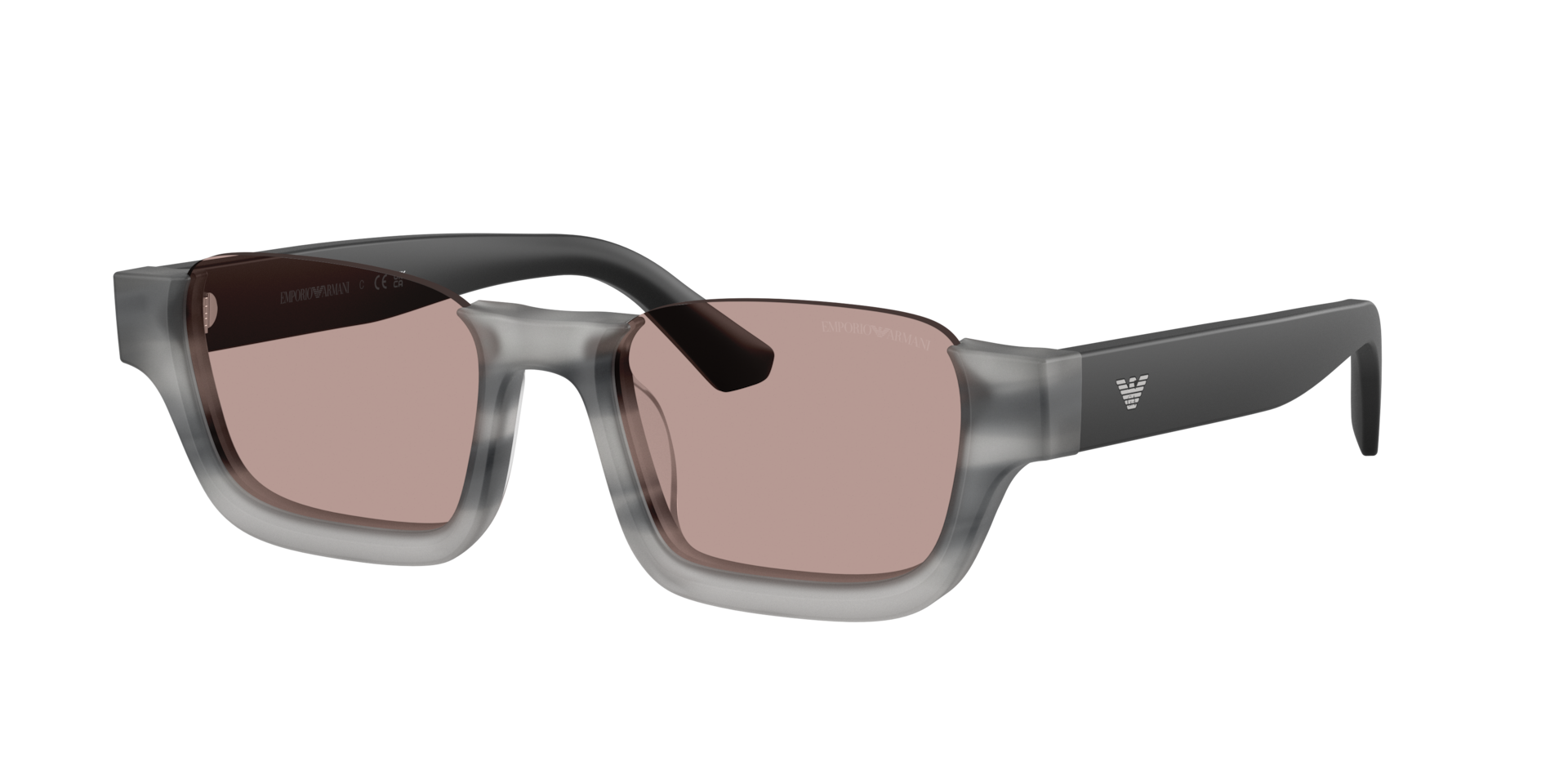 Emporio Armani Unisex Brown Ea4268u 63677N Sunglasses Acetate Grey Geometric Normal - Image 5