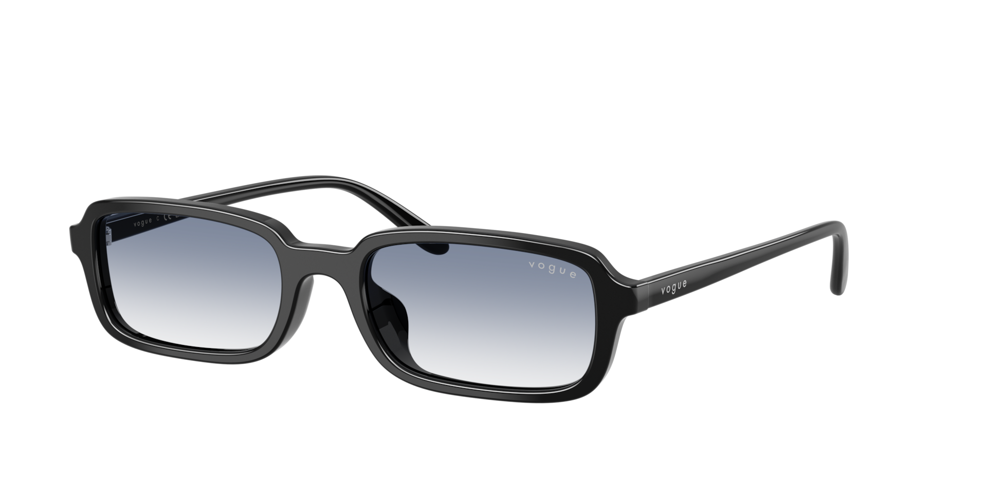 Vogue Eyewear Woman Sunglass VO5666SF -  Frame color: Black, Lens color: Clear Gradient Light Blue