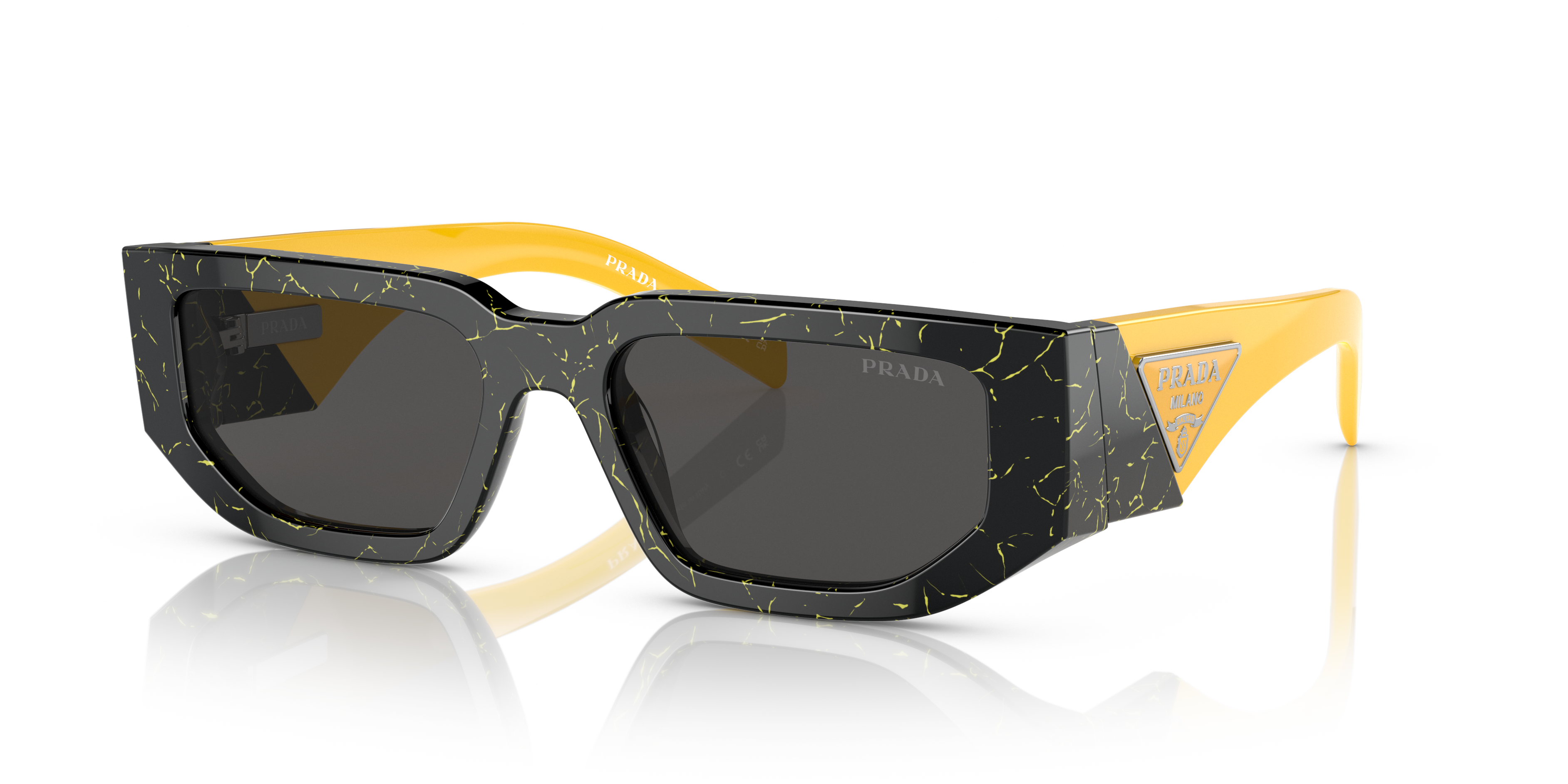 Prada PR 09ZS M (54 - 18) with Grey lenses and Black frame