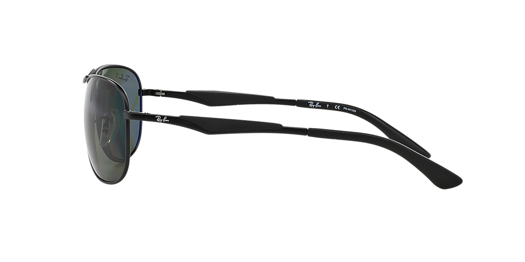 Ray-Ban RB3519 L (59 - 15) with Green lenses and Black frame