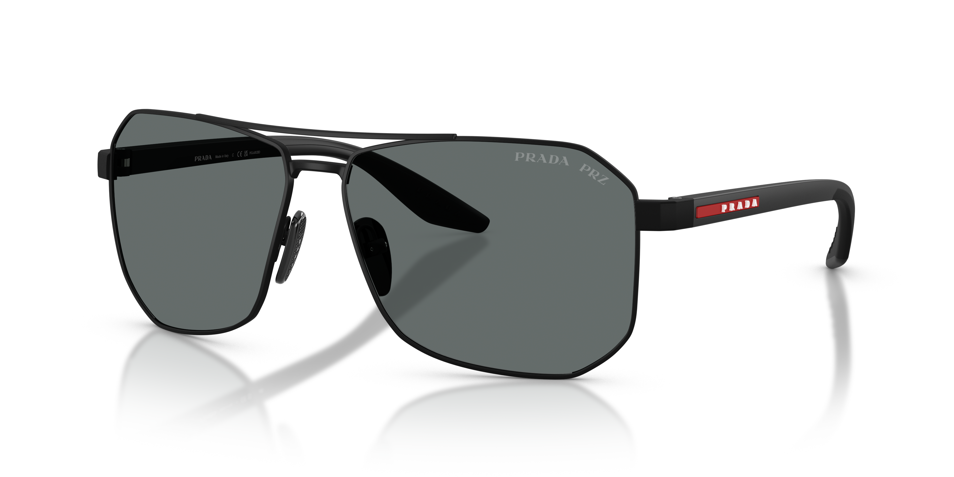 Prada Linea Rossa PS A53S XXL (62 - 14) with Grey lenses and Black
