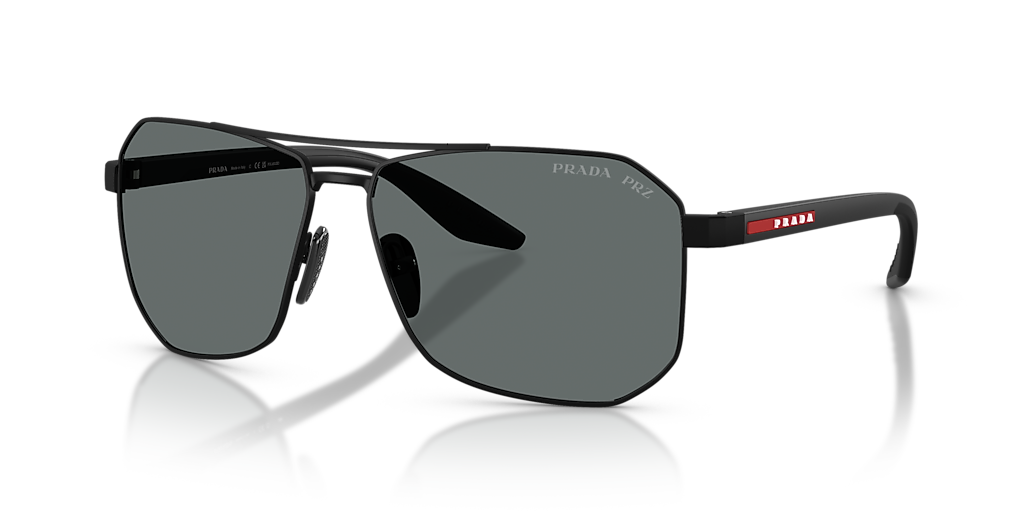 Prada Linea Rossa PS A53S XXL (62 - 14) with Grey lenses and Black